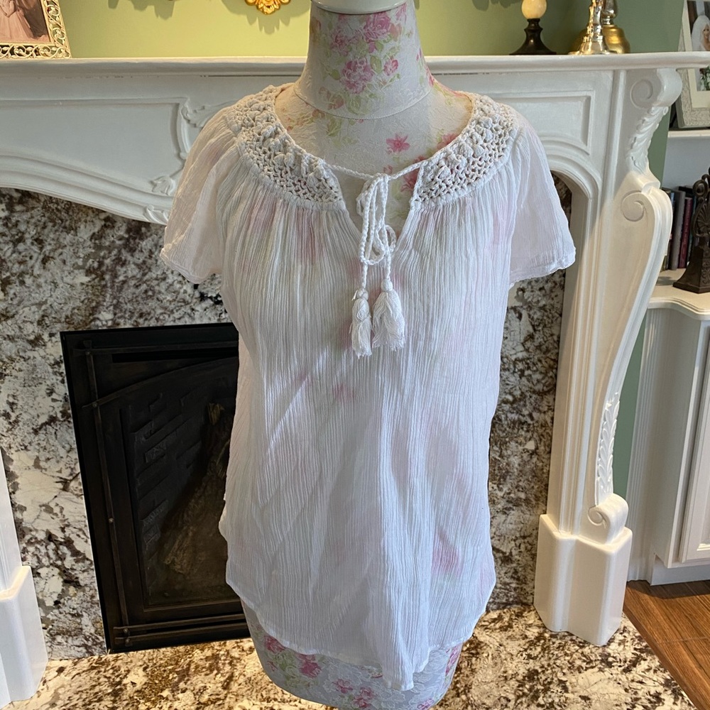 Lucky Brand summer top with tassels